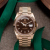 Rolex Day-Date 40 Chocolat Motif Laser