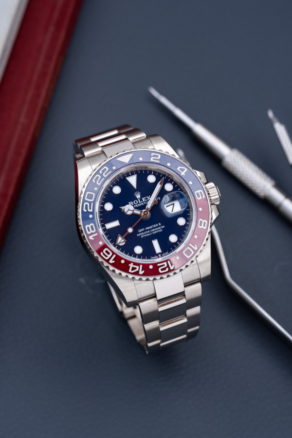 Rolex GMT-Master II Pepsi Bleu Nuit Or Gris