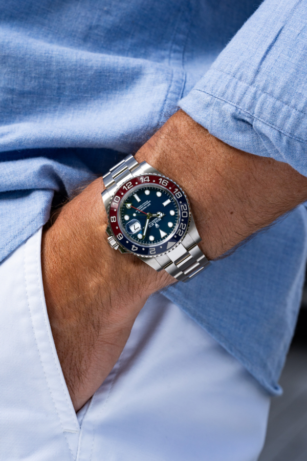 Rolex GMT-Master II Pepsi Bleu Nuit Or Gris