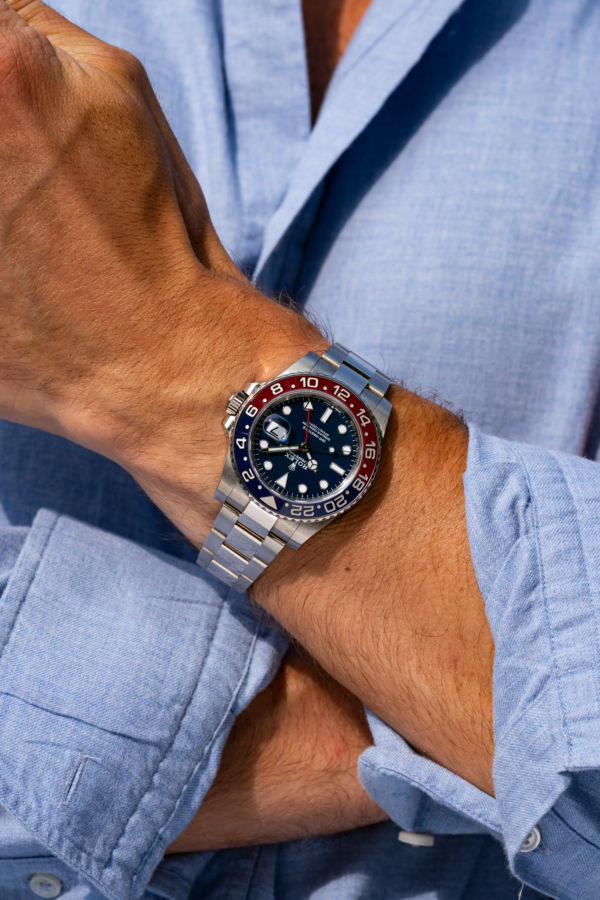 Rolex GMT-Master II Pepsi Bleu Nuit Or Gris