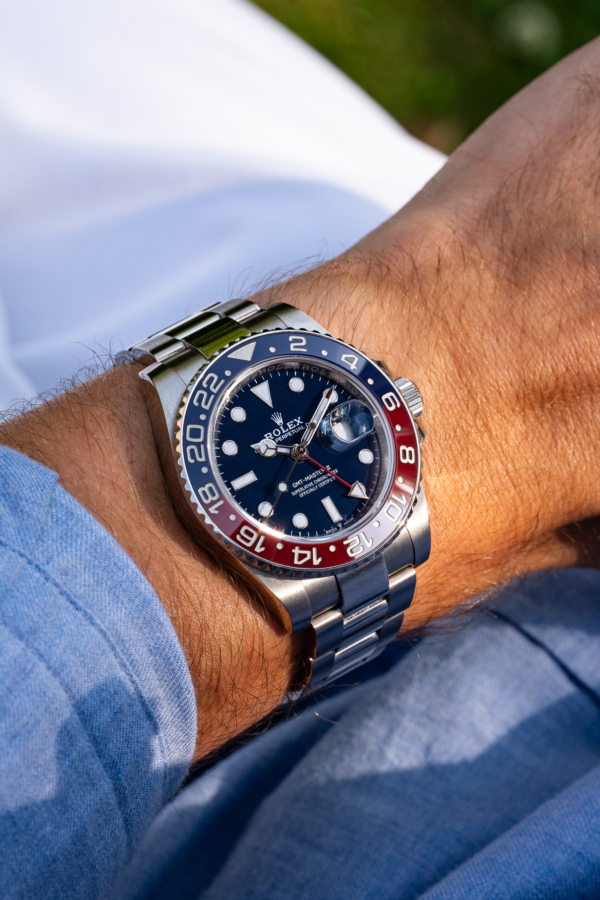 Rolex GMT-Master II Pepsi Bleu Nuit Or Gris