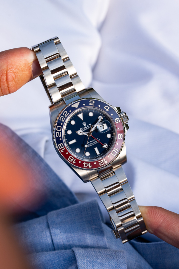 Rolex GMT-Master II Pepsi Bleu Nuit Or Gris