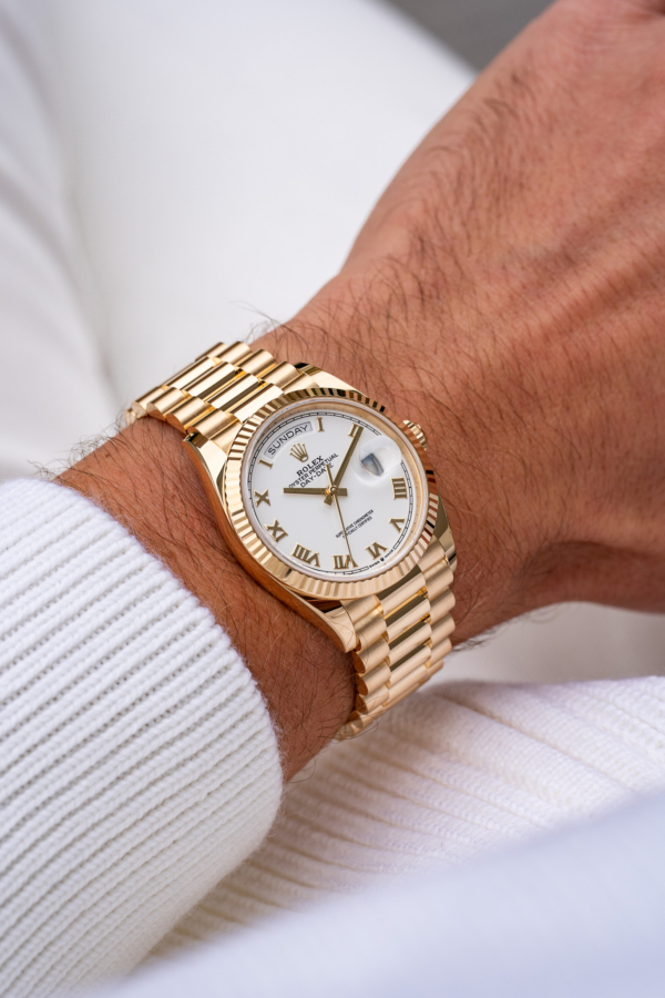 Rolex Day-Date 36 Blanc "Unworn"