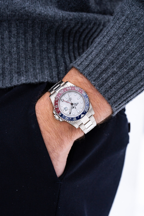 Rolex GMT-Master II Pepsi Météorite Or Gris