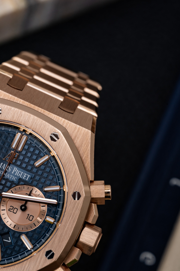 Audemars Piguet Royal Oak Chronographe Or Rose Bleu