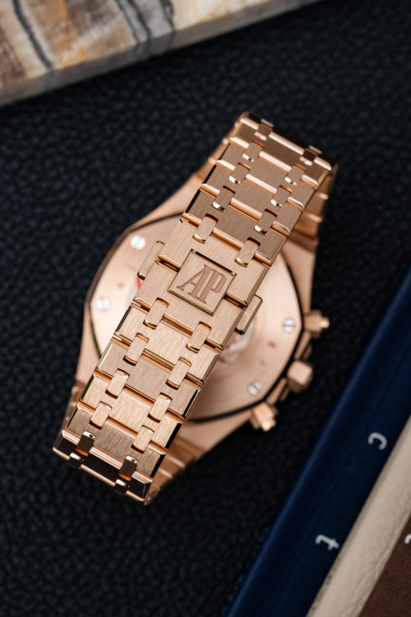 Audemars Piguet Royal Oak Chronographe Or Rose Bleu