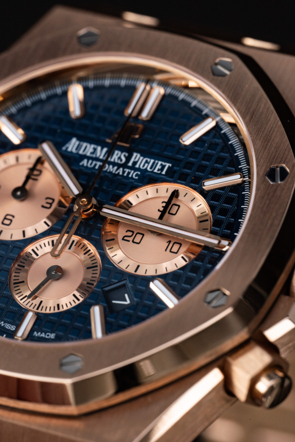 Audemars Piguet Royal Oak Chronographe Or Rose Bleu