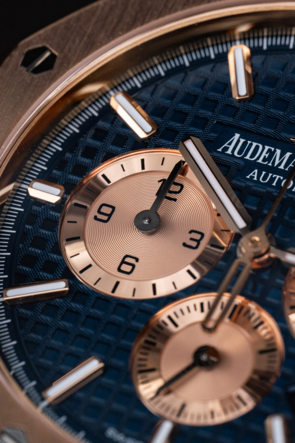 Audemars Piguet Royal Oak Chronographe Or Rose Bleu