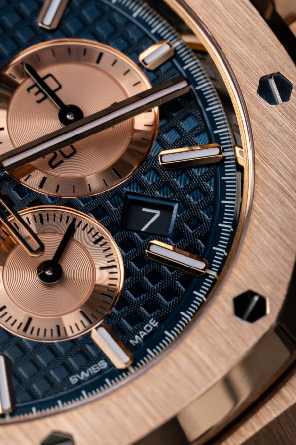 Audemars Piguet Royal Oak Chronographe Or Rose Bleu