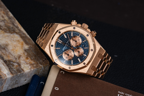 Audemars Piguet Royal Oak Chronographe Or Rose Bleu
