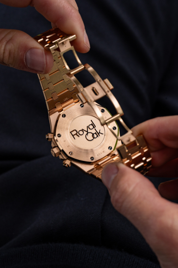 Audemars Piguet Royal Oak Chronographe Or Rose Bleu